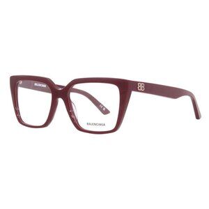 NEW BB0130O 006 BALENCIAGA BURGUNDY WOMEN SQUARE EYEGLASSES